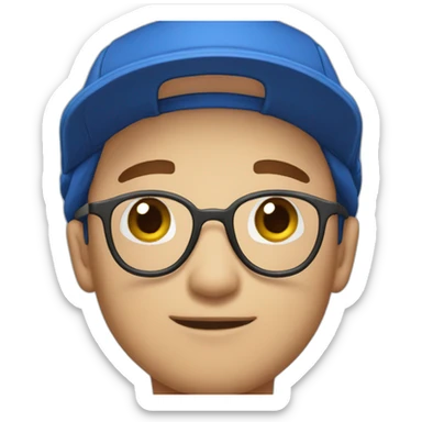 Mr.cute wearing a blue cap doing ❤️ sticker