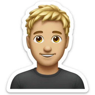 Eyeroll with hairflip sticker