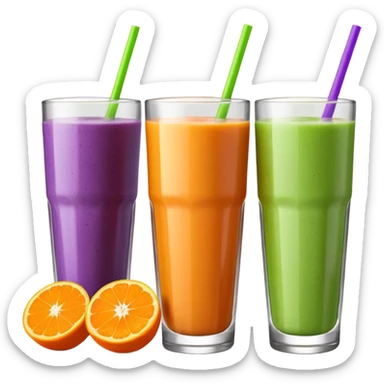 Half-Filled Glasses smoothie sticker