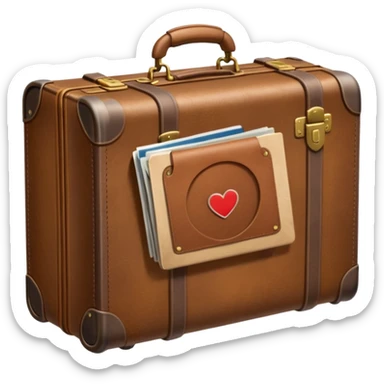 Suitcase half-open sticker