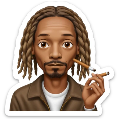 Snoop Dog smoking weed sticker