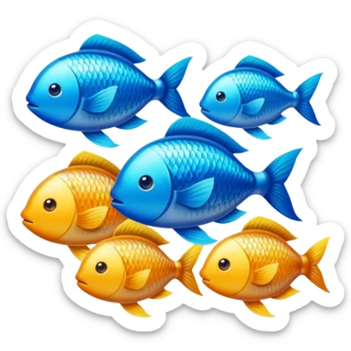 School of Fish sticker