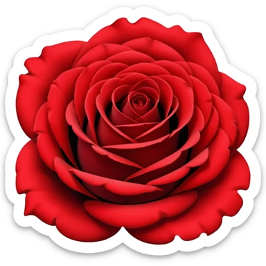 red and black  mix half  rose sticker