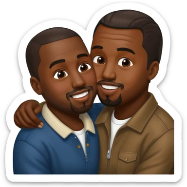 Kanye kissing diddy  sticker