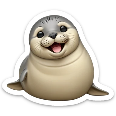 cinematic-cute-yawning-harbour-seal-portrait-emoji,-head-tilted-slightly-with-a-dramatic,-wide-open-yawn,-showcasing-a-smooth,-rounded-body-with-gently-drooping-features-and-sleepy,-half-closed-eyes,-simplified-yet-irresistibly-adorable sticker
