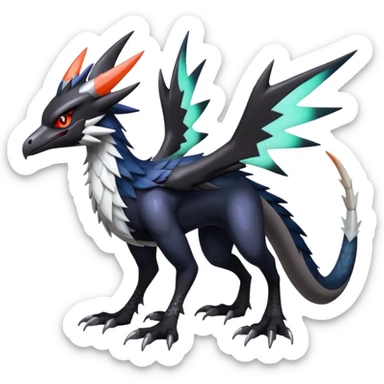 Shiny Dark Nargacuga-Silvally-Noivern-Hybrid (Full body) sticker