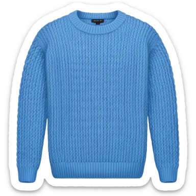 sky-blue knitted wool sweater. sticker