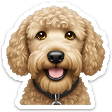 black golden doodle and poodle mix sticker