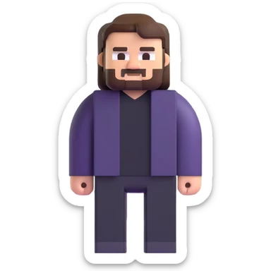 Jack Black as a Minecraft character sticker