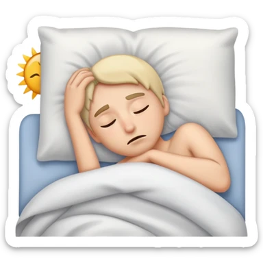 The face you make when you first wake up sticker