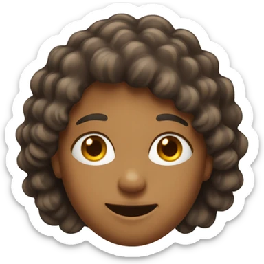 playful gaze with contrasting hair sticker