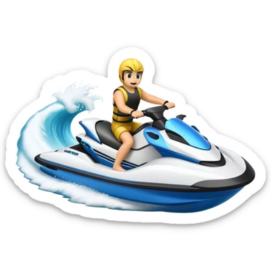Jetski with wave sticker