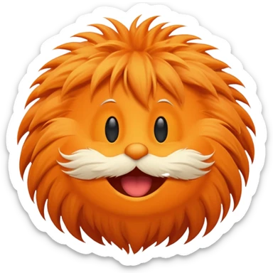 Lorax smiley face standard emoji sticker