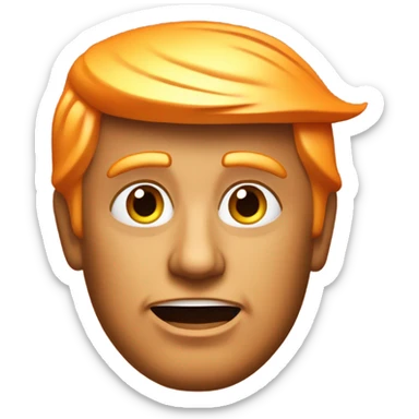 Donald trump as an actual orange sticker