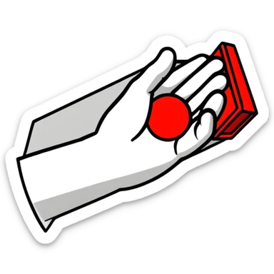 forbidden sign with hand gesture sticker