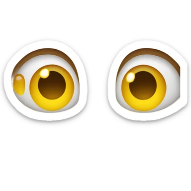 Teary eye proud emoji face yellow sticker