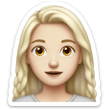 portrait of a white-skinned girl sticker