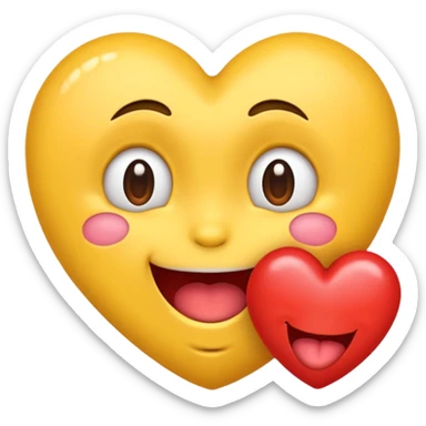 Um emoji babando de paixão sticker