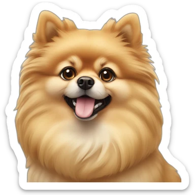 a pomeranian spitz in roman empire sticker