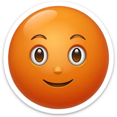 tangerine sphere sticker