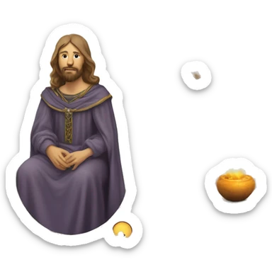 Cartas de tarot con una vela encendida  sticker