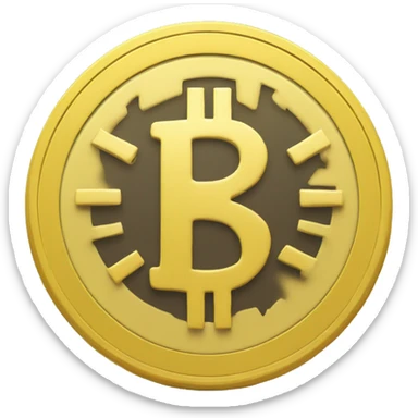 yellow coin desing with special symbol sticker