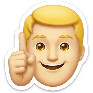 classic yellow face with a mischievous grin holding up the middle finger sticker