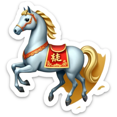 Chinese new year 马，加新年字眼 2026 新年快乐 sticker