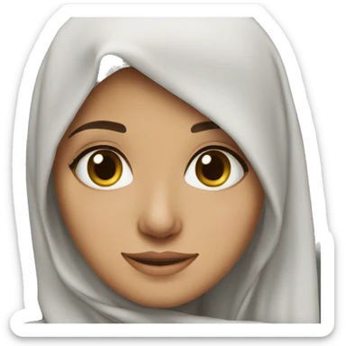 pretty arab girl no hijab sticker