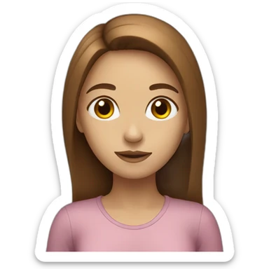 girl White with brown hair go to bed sticker