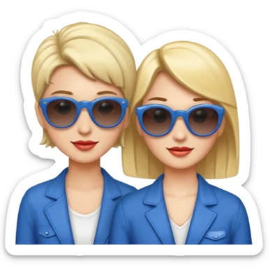 gay women couple wearing sunglasses   sticker