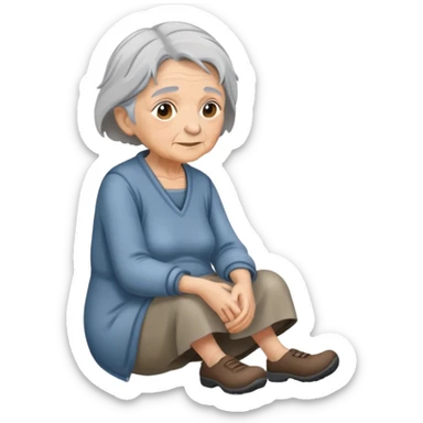 Poor old granny on the side of the road sticker