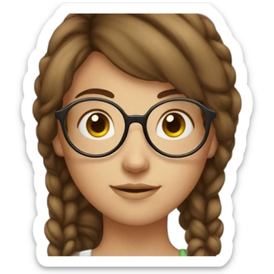 girl-with-brown-hair-and-very-round-glasses sticker