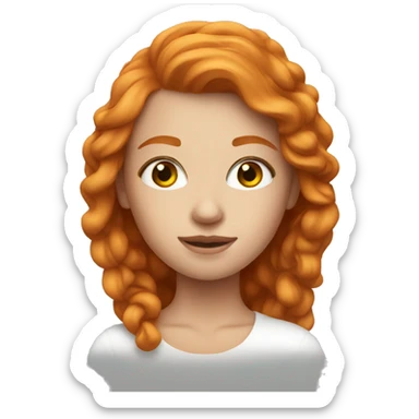 beautiful model ginger girl  sticker