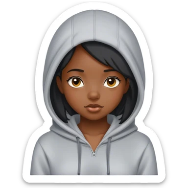 Black girl with  hoodie sticker