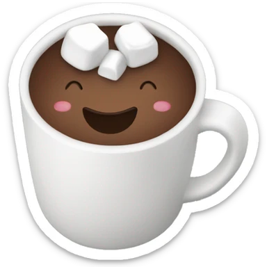 Hot cocoa with marshmallow  sticker