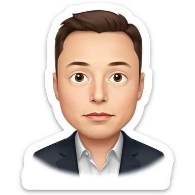 Black Elon musk light skin African American sticker