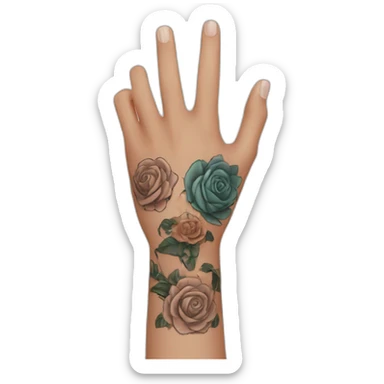 arm with tattoos sticker