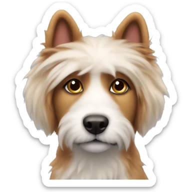 Fuzzy dog sticker