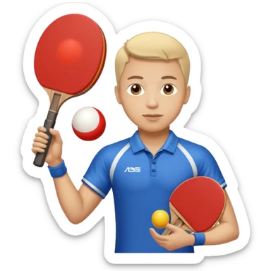 athlette with ping pong rocket sticker