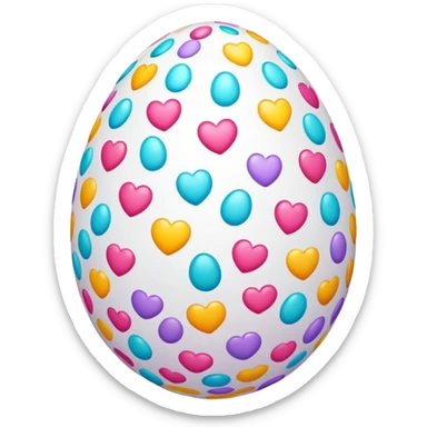 easter egg heart sticker