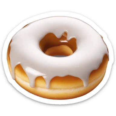 Caramel drizzle white donut sticker