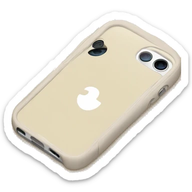 white iPhone 14 with beige checkered case sticker