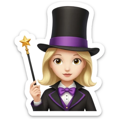 Girl as magician sticker