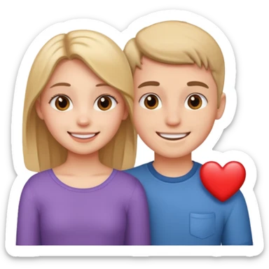 Ragazza e ragazzo innamorati  sticker