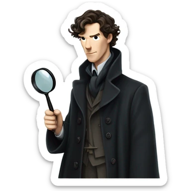 benedict cumberbatch as sherlock holmes sticker
