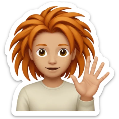 Ginger dread twirling around finger  sticker