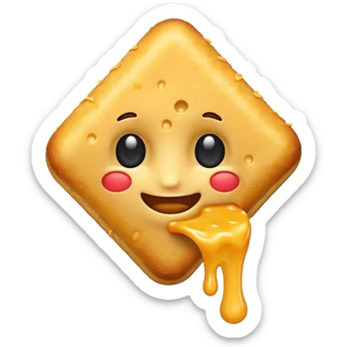 Create an emoji-style illustration of a tequeño, a traditional Venezuelan snack. It should look like a fried cheese stick  sticker