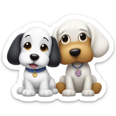 Snoppy and fifi  sticker