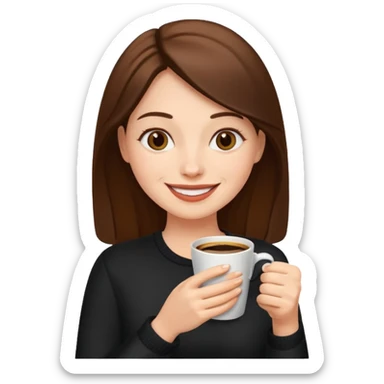 Sunshine holding a coffee sticker